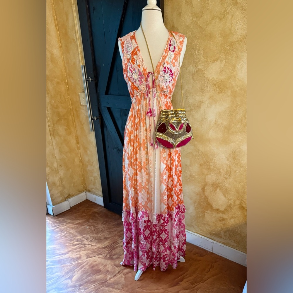 Vibrant Floral Maxi Dress